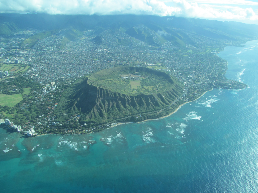Arial view from Diamond Head Hike