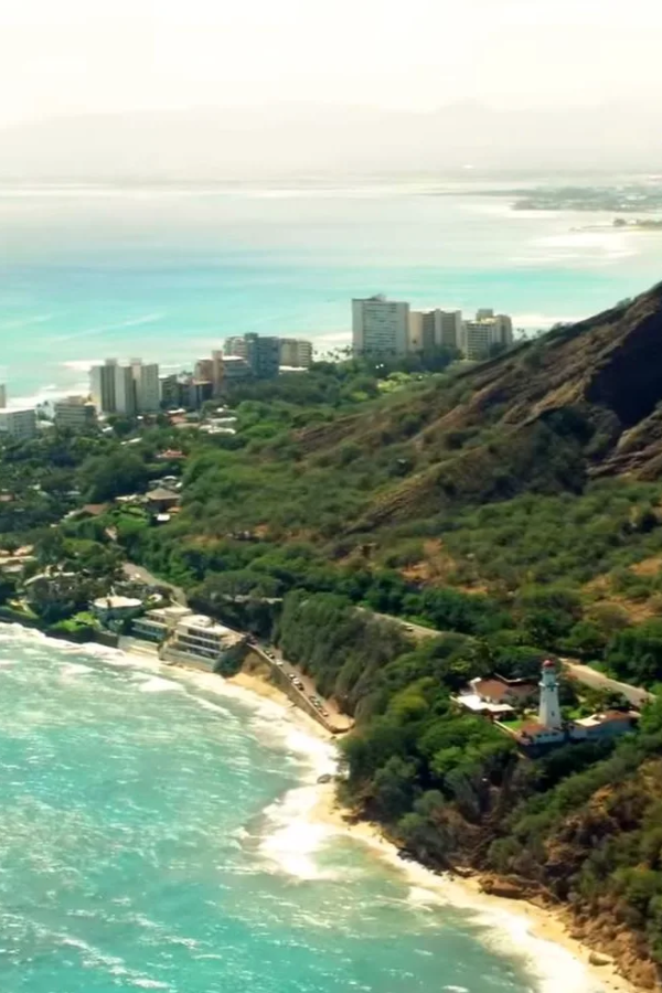 Aerial view of Oahu