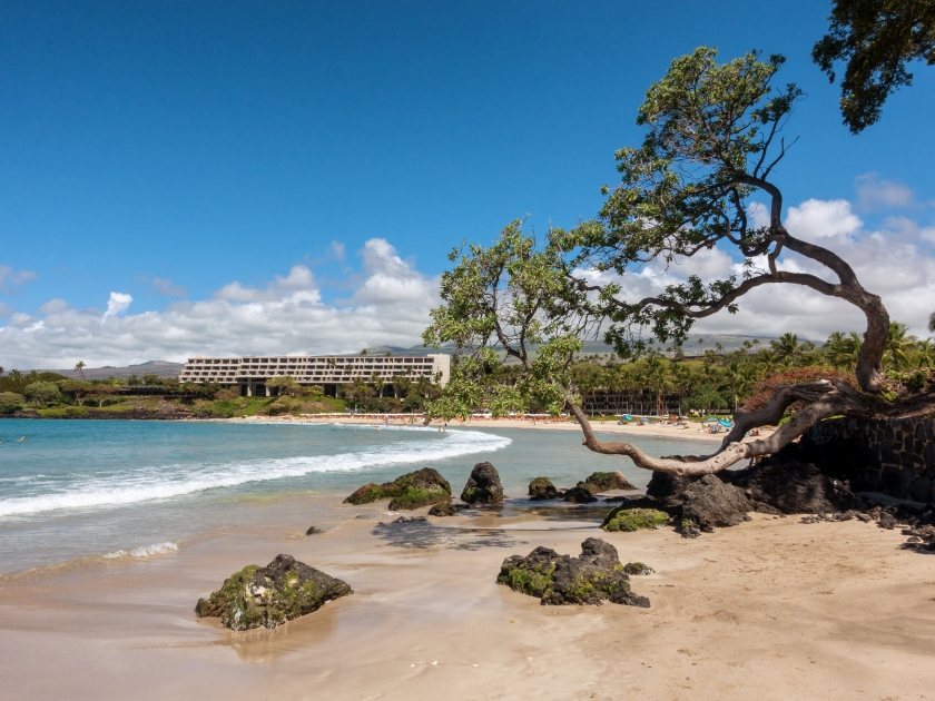 Beautiful Mauna Kea beach on Big Island, Hawaii, United States