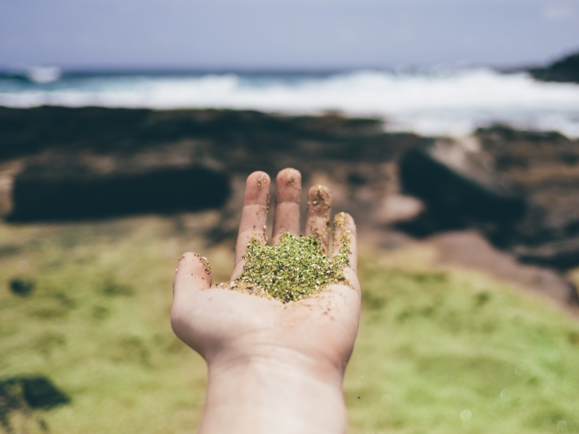 green sand beach