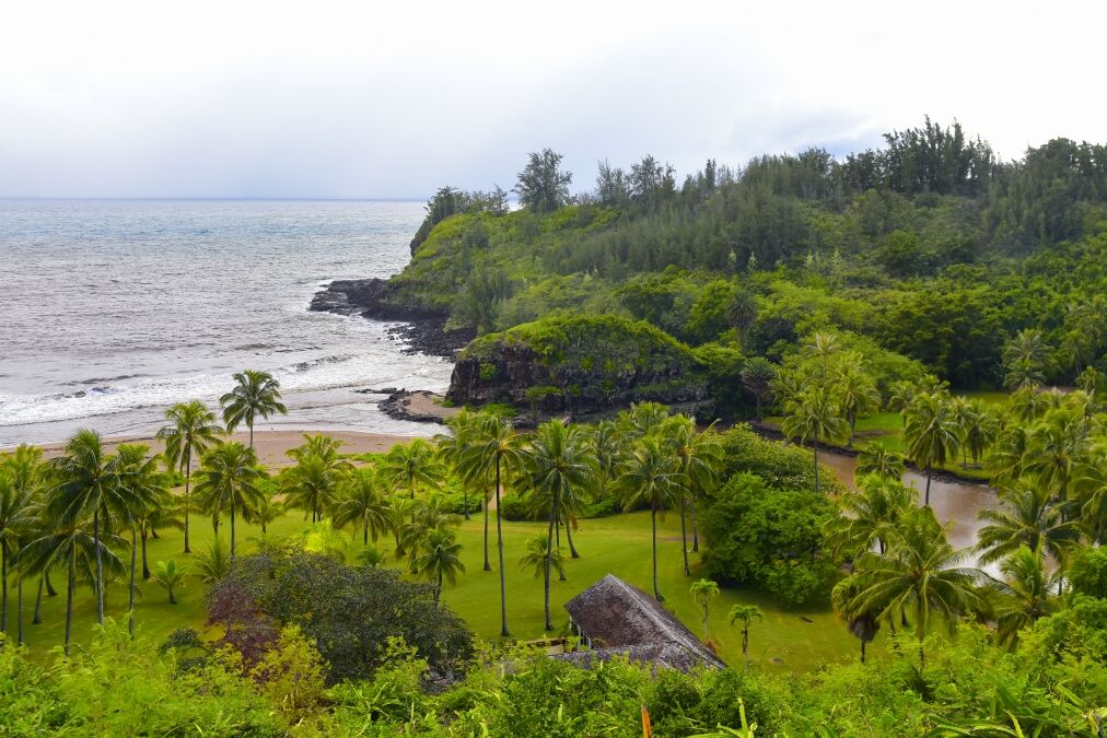 Lawai beach leading to Allerton Garden in Kauai Island, Hawaii