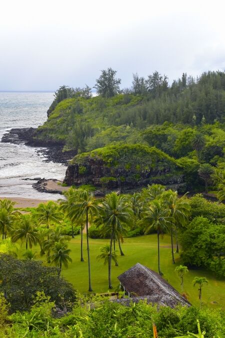 Lawai beach leading to Allerton Garden in Kauai Island, Hawaii