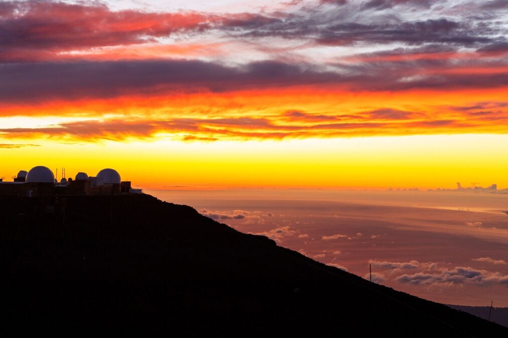 Haleakala national park, sunset view from summit of haleakala, maui island, hawaii, united states of america, north america