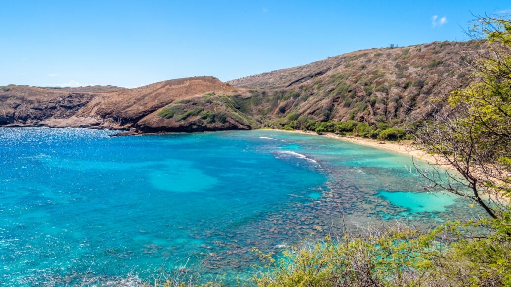 Honaunau Bay is a very colorful inlet covered in beautiful coral reefs making it one of the best snorkeling sites in the world located on the island of Oahu, Hawaii.