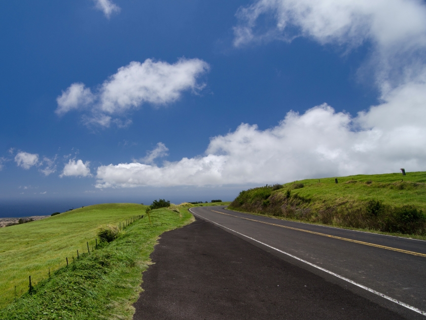 Kohala Mountain Highway between Hawi and Waimea, Big Island, Hawaii