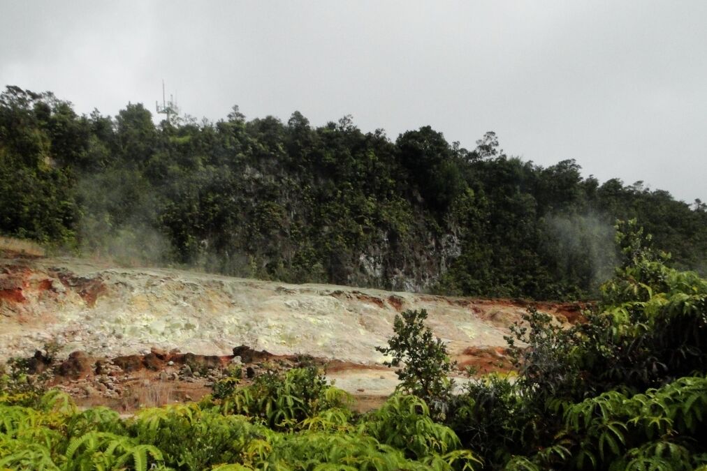 Landscape view of Sulphur Banks in Hawaii.