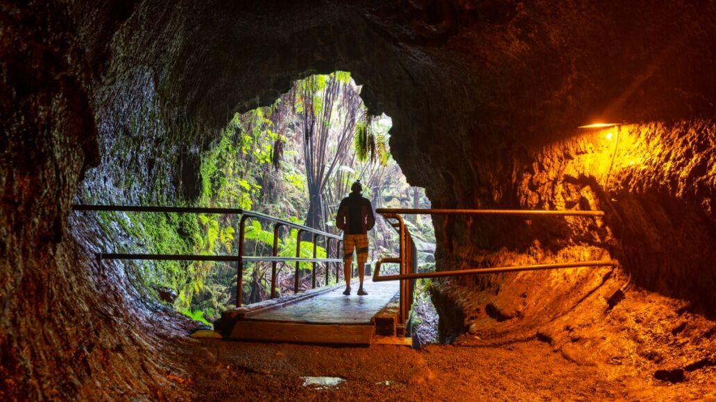 lava tube on Big island Hawaii, USA