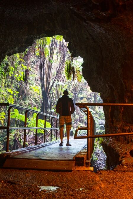 lava tube on Big island Hawaii, USA