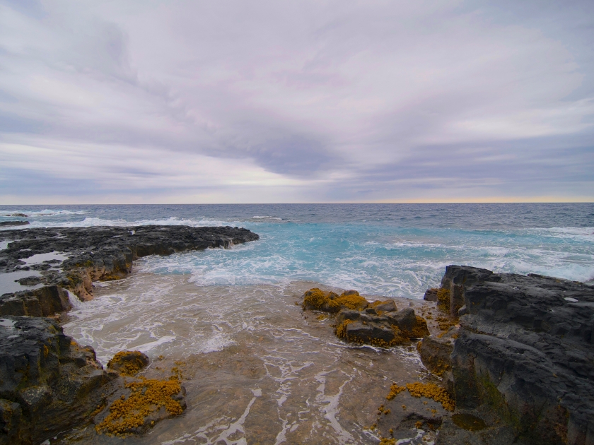 A beautiful seascape of the Two Step beach at Pu'uhonua O Honaunau National Park - Big Island Hawaii