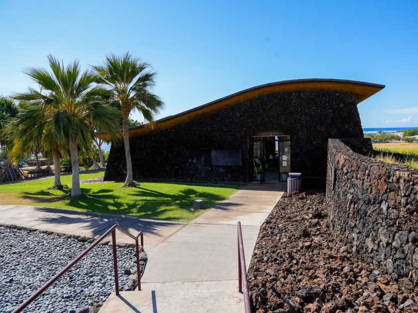 Visitor Center of the Pu'ukohola Heiau National Historic Site on the Big Island of Hawai'i in the Pacific Ocean