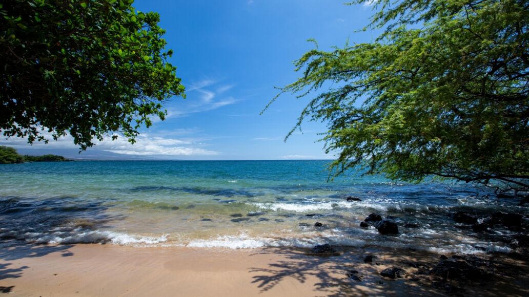 View of the ocean at Spencer Beach Park, Big Island, Hawaii