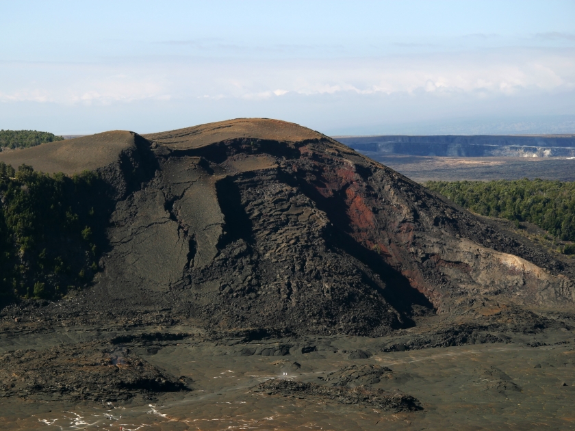 Puu Puai cinder cone created by the eruption of Kilauea Iki Crater in Hawaii Volcanoes National Park.