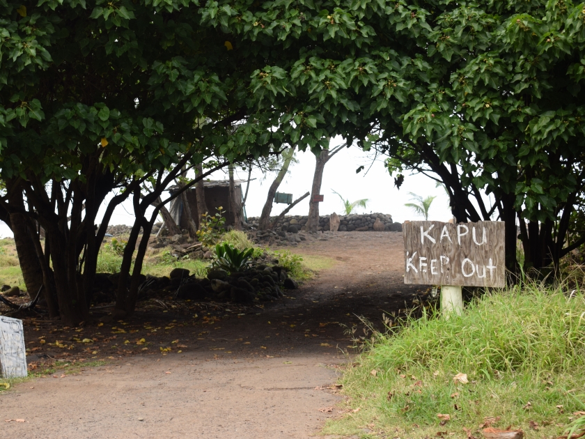 Kapu which means ''Get Out'' in Hawaii