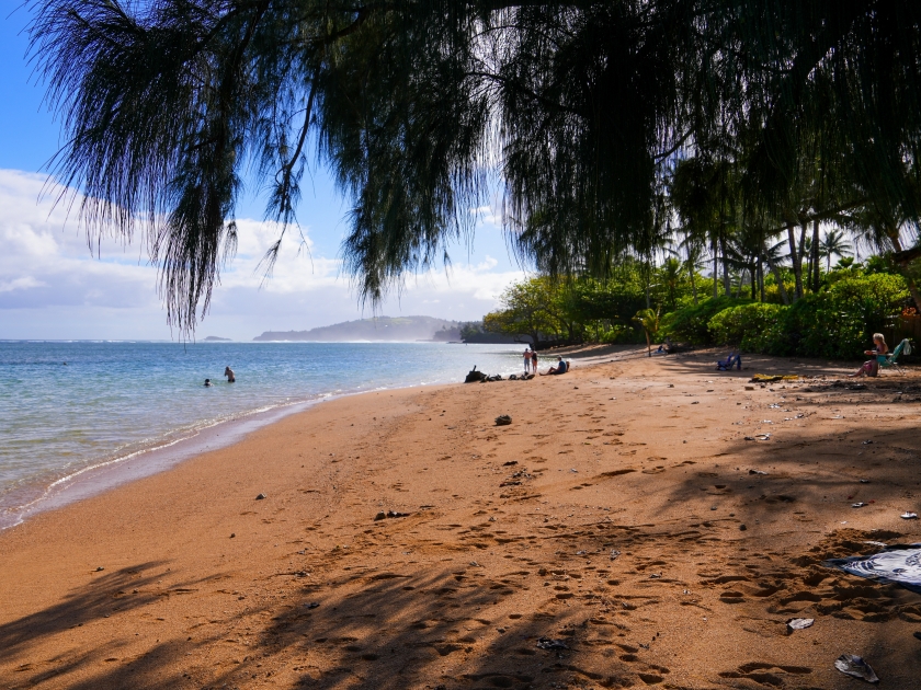 Anini Beach on the North Shore of Kauai island in Hawaii, United States