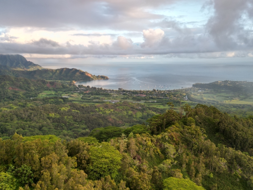 hanalei bay kauai hawaii drone