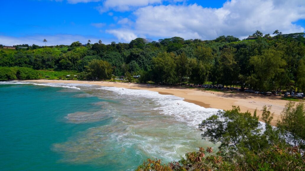 Kalihiwai Beach on the North Shore of Kauai island in Hawaii, United States