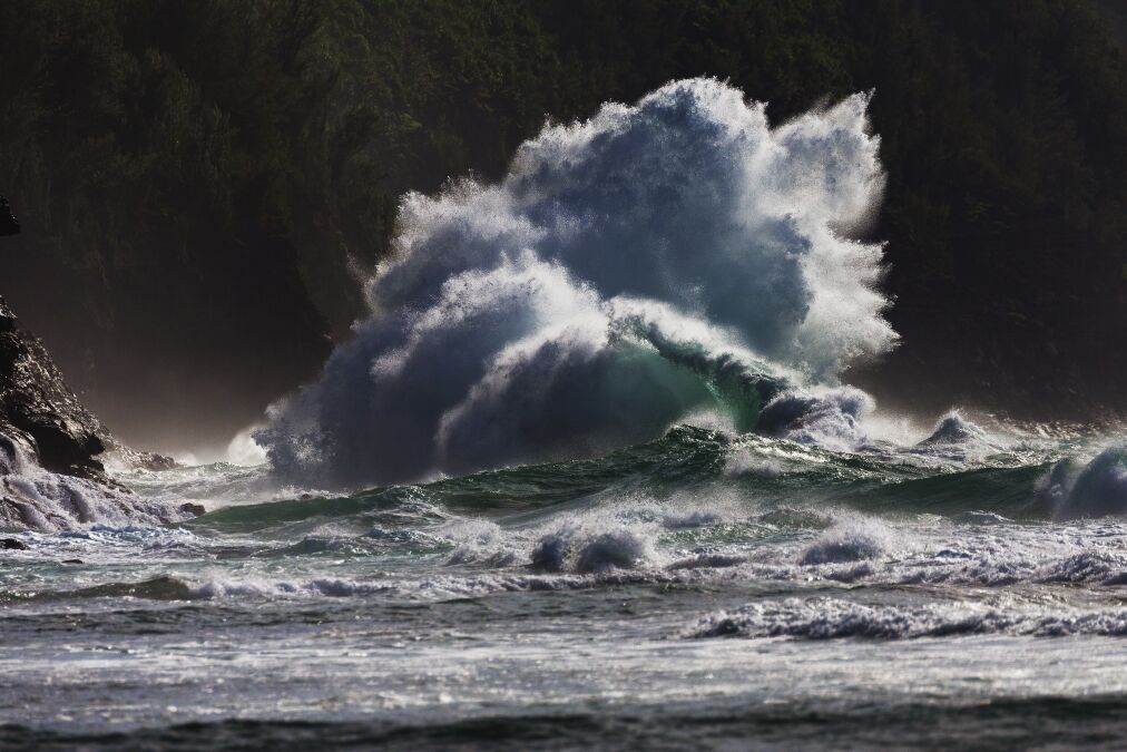 Ke'e Beach, Super Wave, Kauai, Hawaii