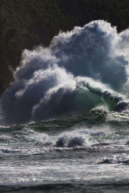 Ke'e Beach, Super Wave, Kauai, Hawaii