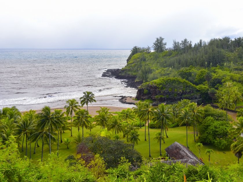 Lawai beach leading to Allerton Garden in Kauai Island, Hawaii