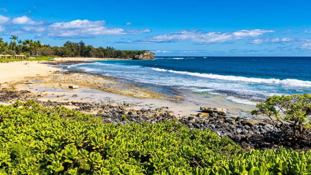 Panoramic View of Shipwreck Beach, Kauai, Kawaii, USA