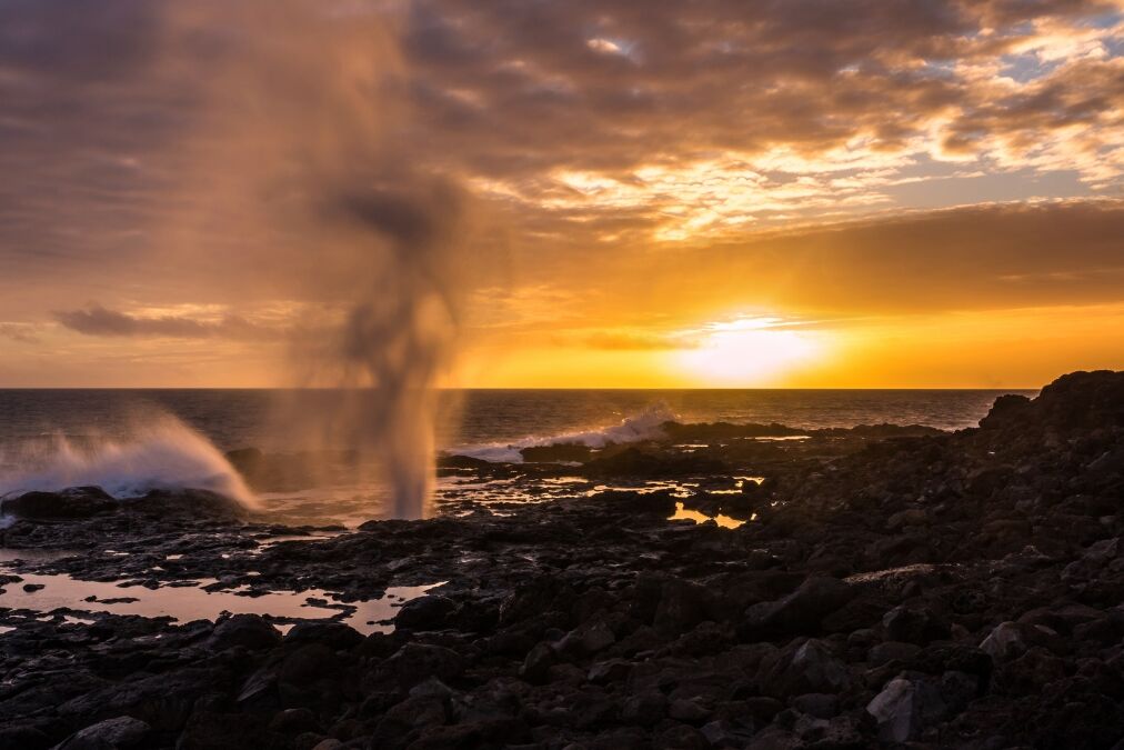 Spouting Horn Sunset, Kauai