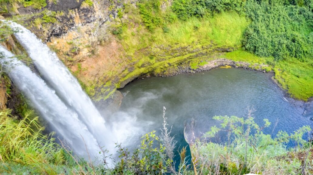 Wailua Falls in Island Kauai, Hawaii, USA