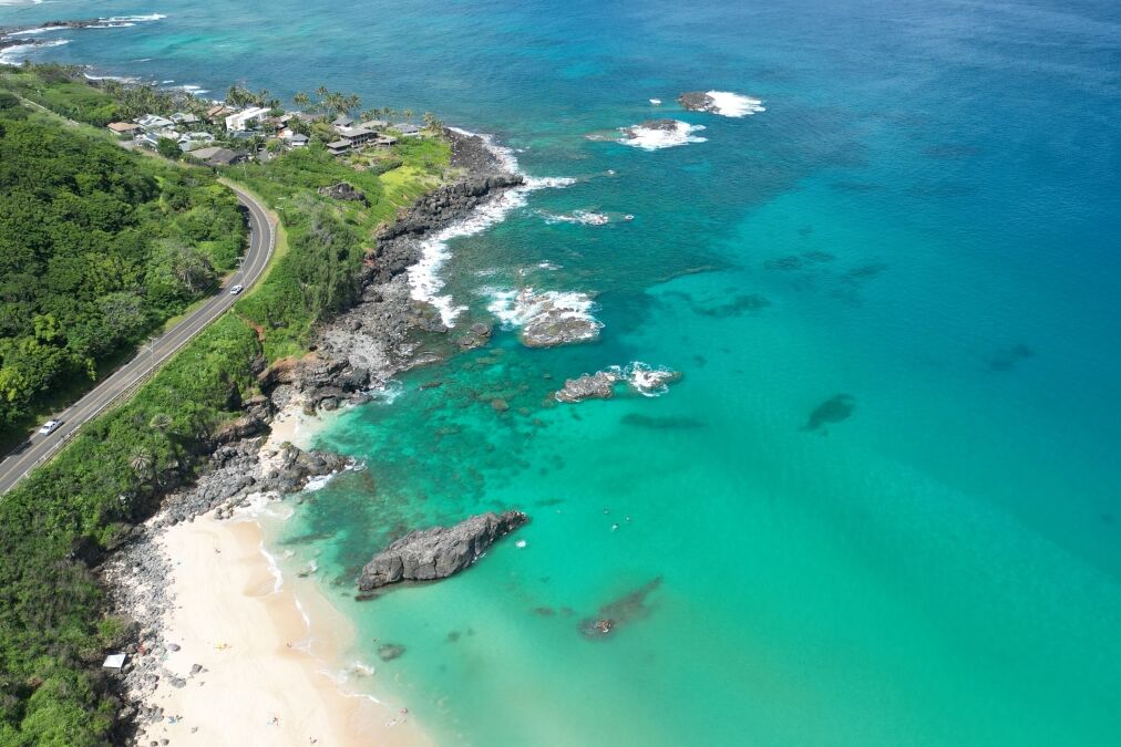 Waimea bay oahu hawaii summer