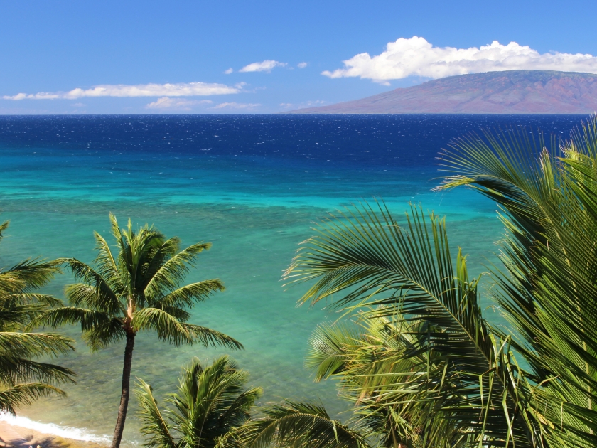 View of Lanai from Maui, Hawaii