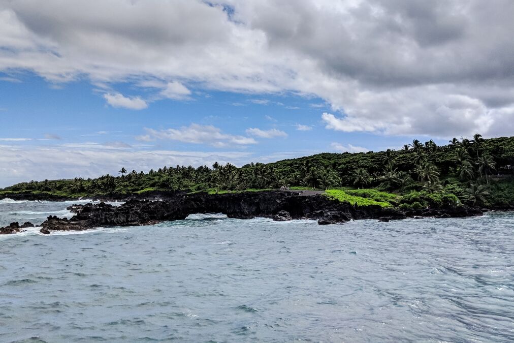 Black Sand Beach in Waianapanapa State Park Maui Hawaii