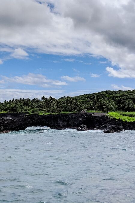 Black Sand Beach in Waianapanapa State Park Maui Hawaii