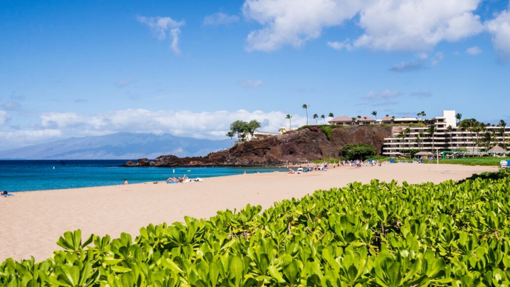 Beautiful Kaanapali of Maui Hawaii in the morning