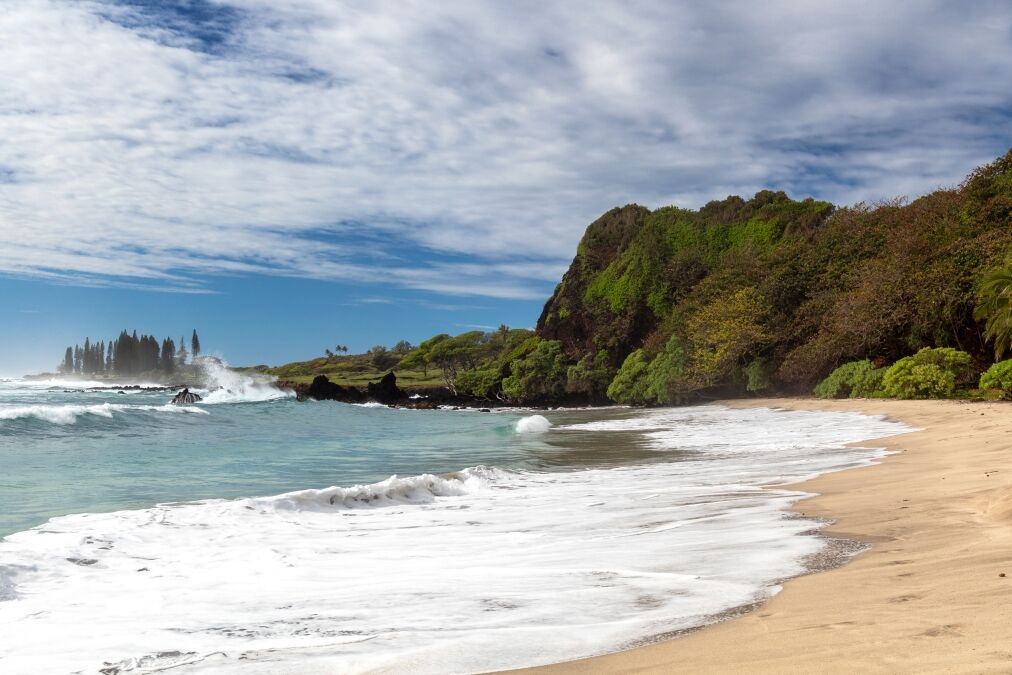 Beautiful Hamoa beach near Hana, Maui, Hawaii