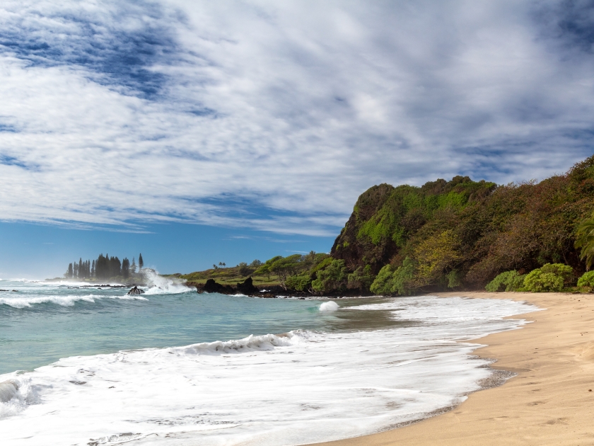 Beautiful Hamoa beach near Hana, Maui, Hawaii