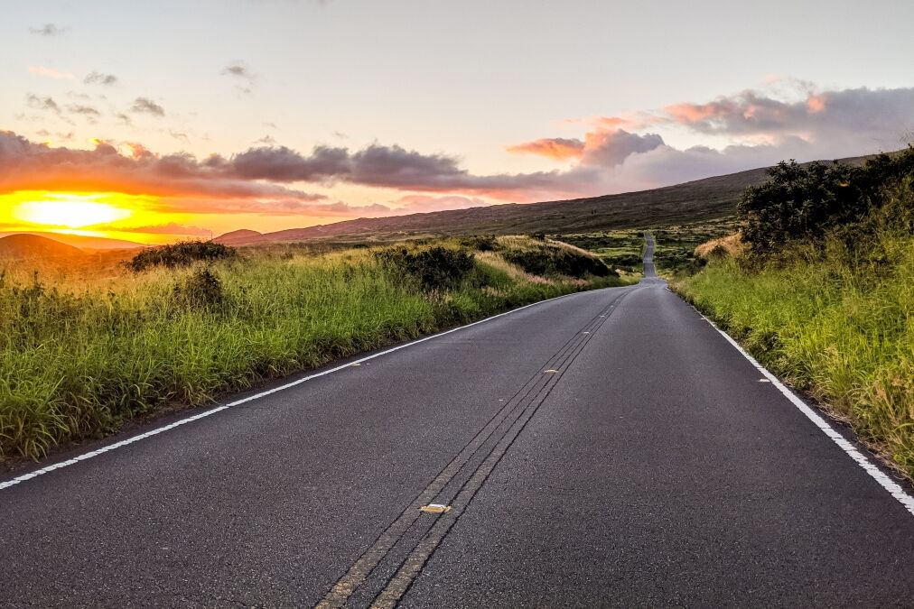 Hana Highway During Sunset in Maui Hawaii