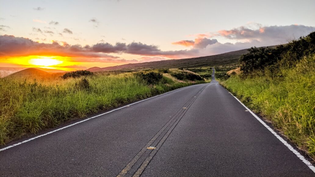 Hana Highway During Sunset in Maui Hawaii