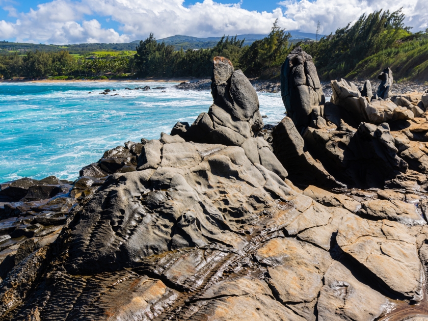 The Dragons Teeth on Makaluapuna Point, Kapalua, Maui, Hawaii, USA