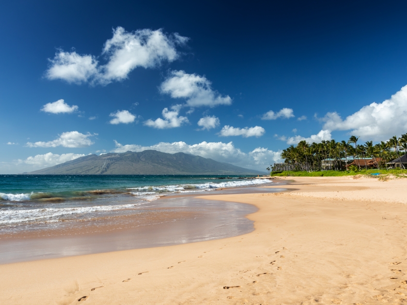 Keawakapu beach in the evening light, Maui, Hawaii