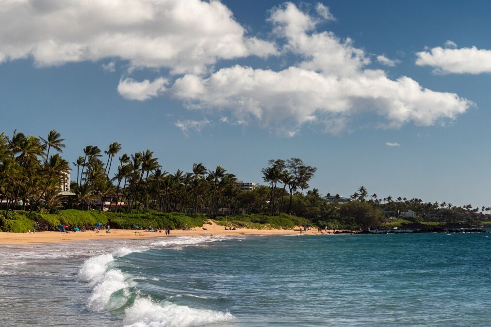 Keawakapu beach in the evening light, Maui, Hawaii