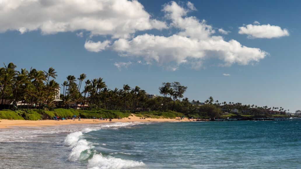 Keawakapu beach in the evening light, Maui, Hawaii