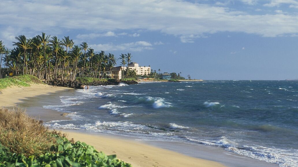 the Kihei beach Maui Hawaii