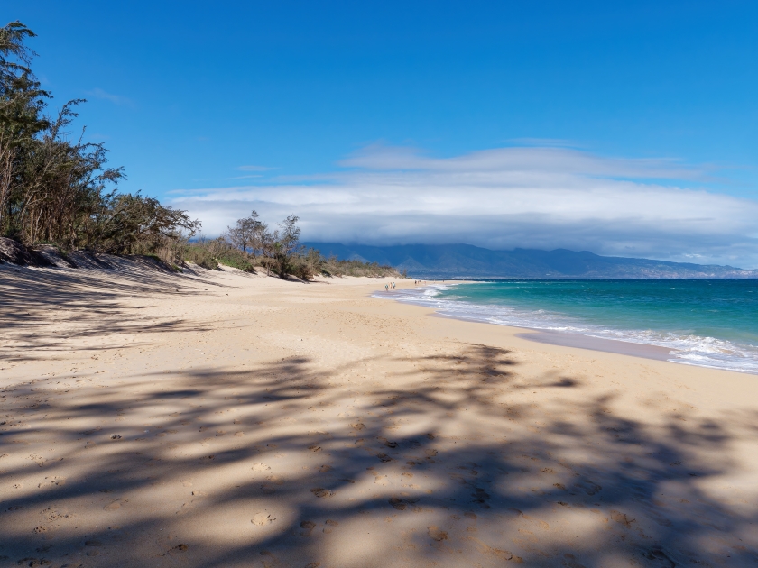 A scenic view of Makena Beach State Park (Big Beach), island of Maui, Hawaii, USA