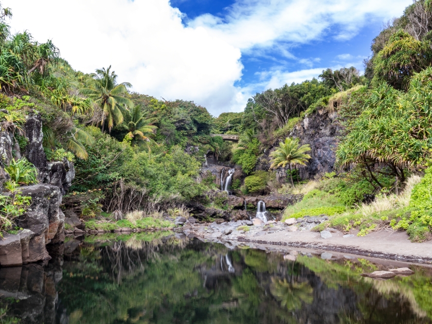 Reflections at the Seven Sacred Pools, Maui, Hawaii