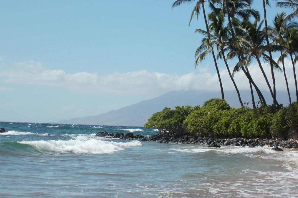 Stunning landscape from Palauea Beach in Maui, Hawaii taken on a digital camera.