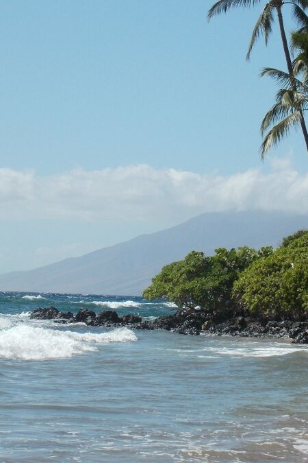 Stunning landscape from Palauea Beach in Maui, Hawaii taken on a digital camera.