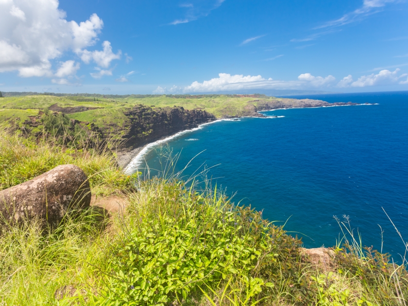 Spectacular ocean view on the Road to Hana, Maui, Hawaii, USA