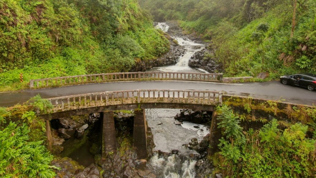 Waterfall along the road to Hana, Maui