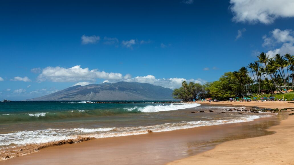 Ulua beach in the evening light, Maui, Hawaii