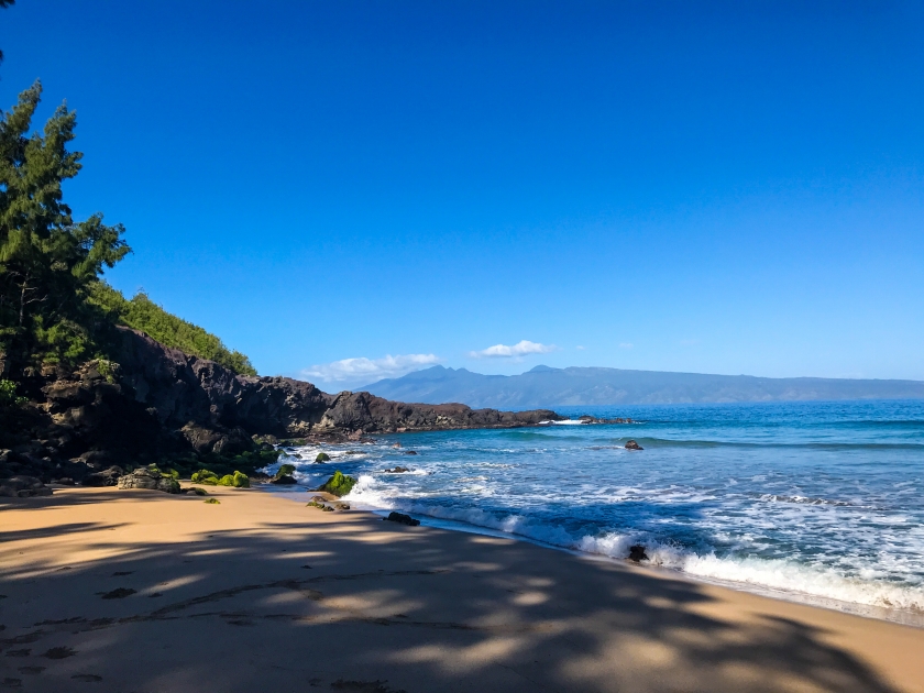 Slaughterhouse Beach with Molokai Across the Water in Maui Hawaii