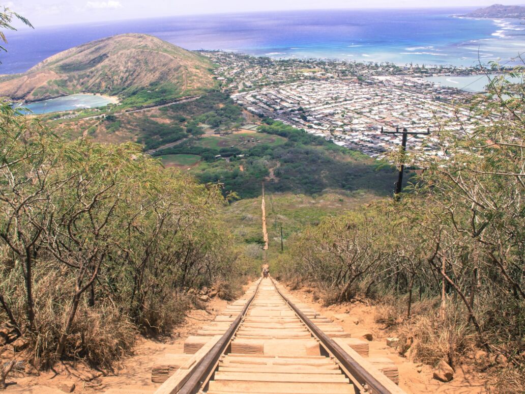 Koko head railway trail Hawaii