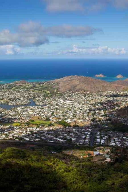 Overlooking Kaneohe Bay on Oahu, Hawaii